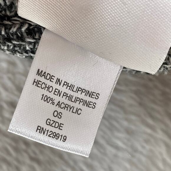 Men's Levi's Gray Cardigan Knit Beanie Cap North South Signature Logo Patch NWT - Picture 5 of 5